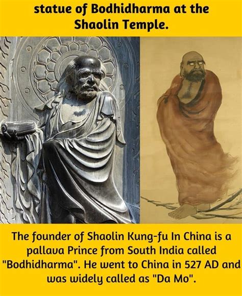 statue of Bodhidharma at the Shaolin Temple. The founder of Shaolin ...