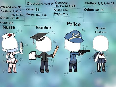 Made some more outfits! A Nurse outfit, Teacher, Police and a School ...