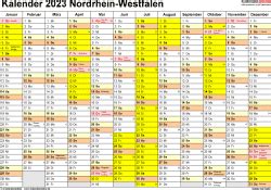 Ferien Nordrhein-Westfalen (NRW) 2023 - Übersicht der Ferientermine