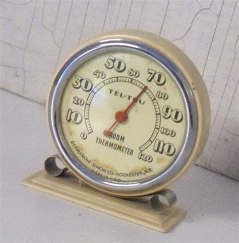 Antique Room Thermometer Metal thermometer Interior