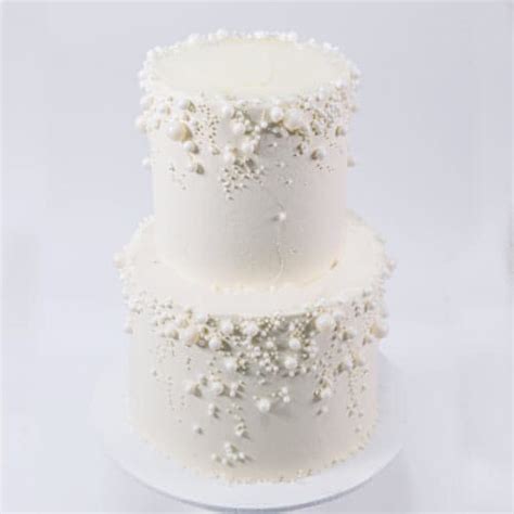 Multi-Tier Opulent Pearl Wedding Cake