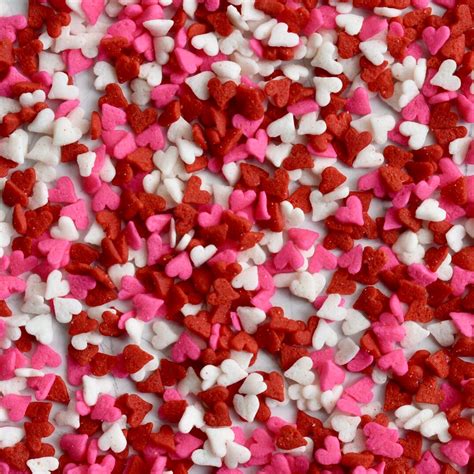 Sprinkles Mini Heart Sprinkles in Red, White and Pink 3 Oz - Etsy