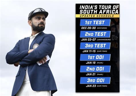 Revised dates for India's tour of South Africa announced | Sports News | Inshorts