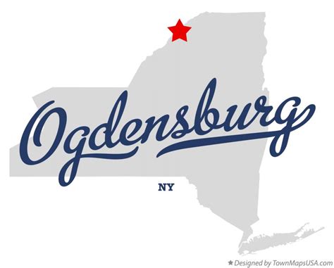 Map of Ogdensburg, NY, New York