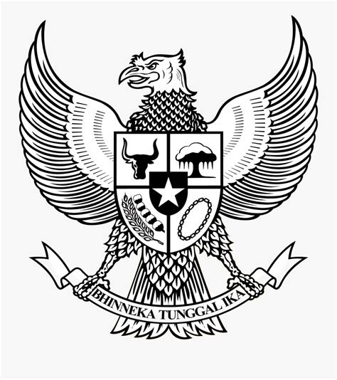 Logo Garuda Pancasila Bw Hitam Putih Pinterest - Garuda Hitam Putih Png ...