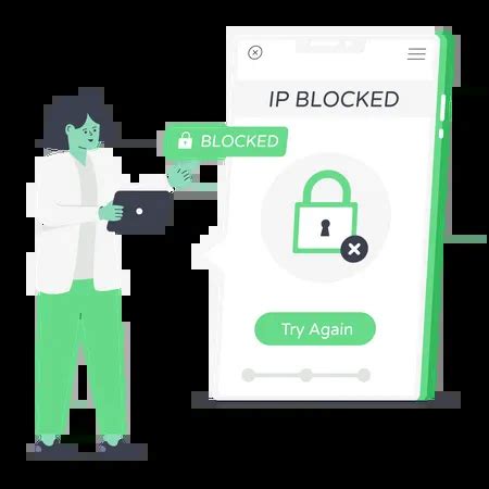 IP Blocked Illustration - Free Download People Illustrations | IconScout