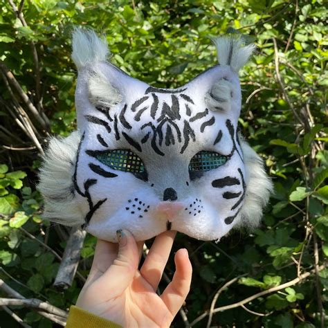 White Tiger Therian Mask - Etsy