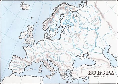 Mapa De Europa Fisico En Blanco - Mary Cooper