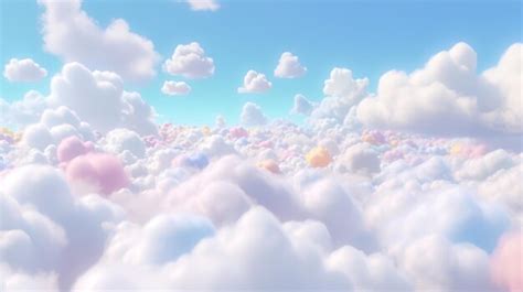 Premium AI Image | white fluffy clouds