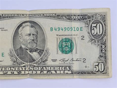 Rare 1993 Vintage Fifty Dollar Bill with Fancy Serial Number B | Etsy