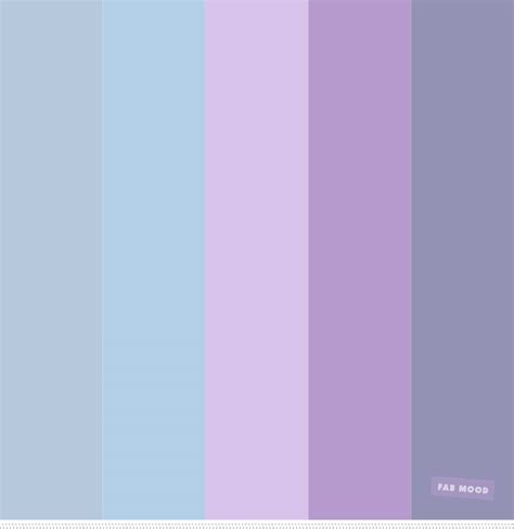 Shades of light blue and shades of lilac color scheme