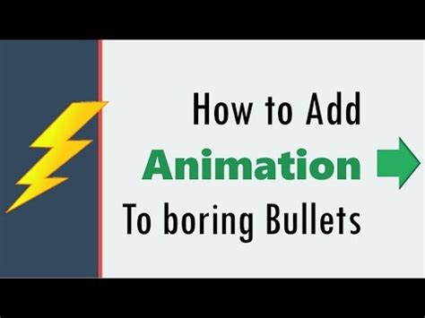 How to Animate PowerPoint Bullet Points - YouTube