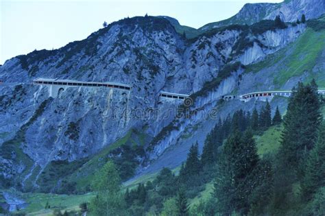 Road in the Austrian Alps stock image. Image of small - 45679153