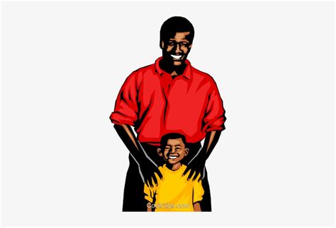 Download Father & Son Royalty Free Vector Clip Art Illustration - Black Father And Son Clipart ...