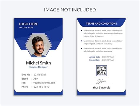 Premium Vector | Employee id card template design Premium Vector