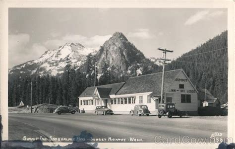 Summit Inn on Sunset Highway Snoqualmie Pass, WA Postcard