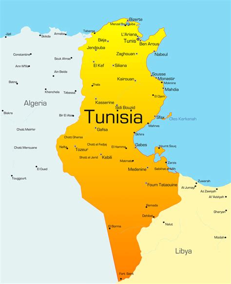 Tunisia Map Africa | Map Of Africa