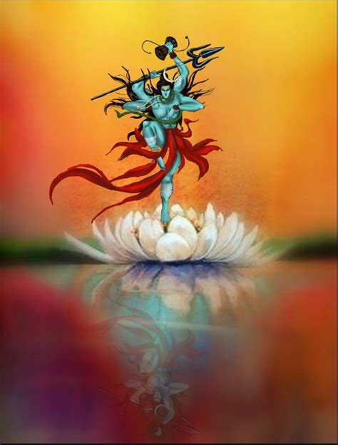 Lord Shiva as Nataraj on lotus in creative art painting Lord Shiva Hd Images, Lord Shiva Pics ...