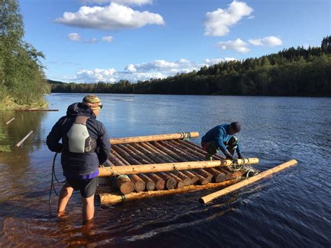 Float a Swedish River on a Huck-Finn-Style Log Raft