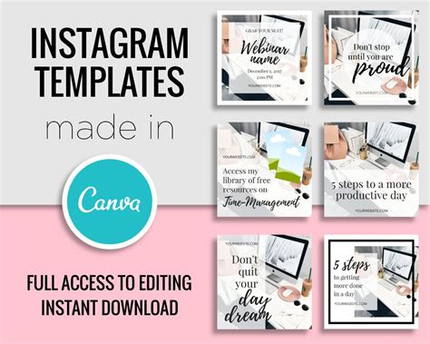 Instagram Templates Made In Canva | Social Media Templates ~ Creative ...