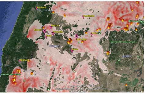 Oregon Smoke Information: Air Quality Modeling Forecast Maps - August 12-14