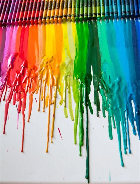 Melted Crayon Canvas Tutorial - KitsKorner.Com