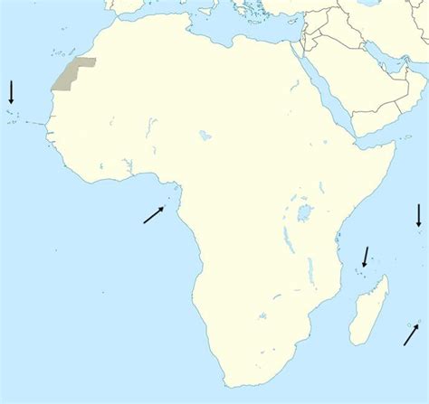 Countries of Africa Without Outlines Quiz