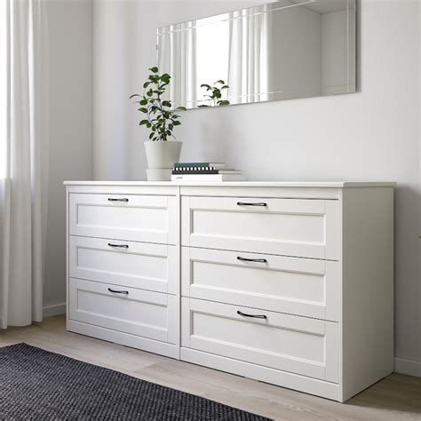 SONGESAND 6-drawer dresser, white, 633/8x317/8" - IKEA