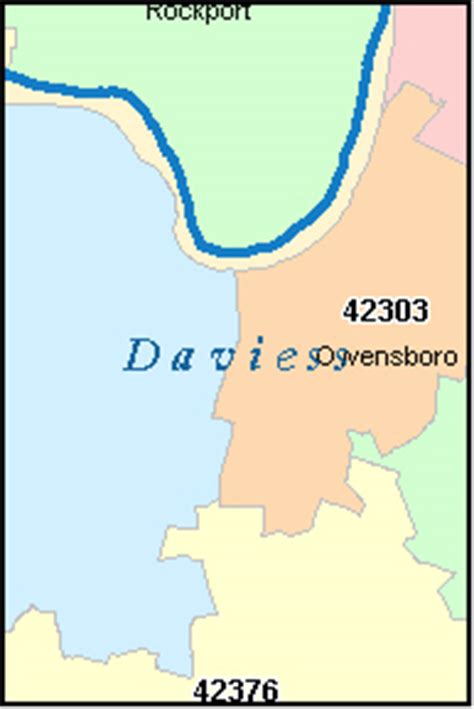 DAVIESS County, Kentucky Digital ZIP Code Map