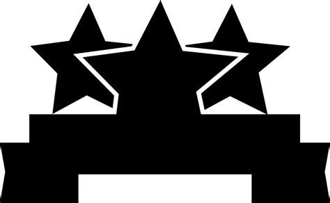 Ribbon Star Png - Black Png Ribbon Banner, Transparent Png, free png download | PNG.ToolXoX.com