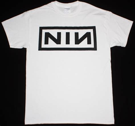 NINE INCH NAILS NIN TRENT REZNOR INDUSTRIAL LOGO NEW WHITE T-SHIRT ...