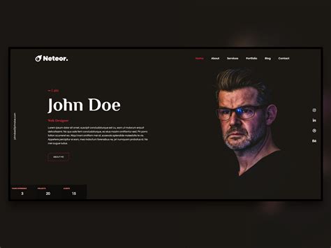 Neteor - Web Designer Portfolio HTML5 by Criatix on Dribbble