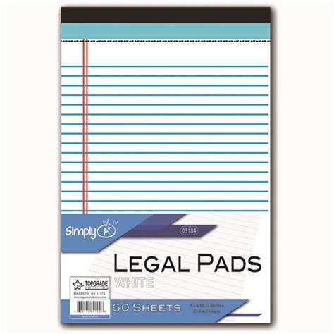 48 Wholesale Legal Pad In White - at - wholesalesockdeals.com