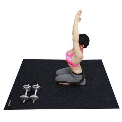 Large Rubber Equipment Mat for GYM 6’X4′, 1/4″ thick, Black – RevTime