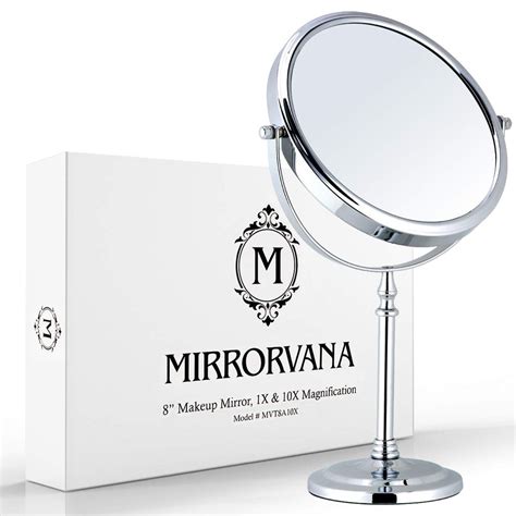 MIRRORVANA Large Double Sided 10X and 1X Magnifying Makeup Mirror with – Mirrorvana Inc.