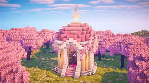 Minecraft | How to Build a Cherry Blossom Gazebo (Enchanting Room ...