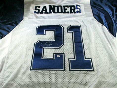 DEION SANDERS / NFL HALL OF FAME / AUTOGRAPHED DALLAS COWBOYS THROWBACK ...