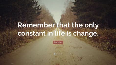 Buddha Quote: “Remember that the only constant in life is change.”