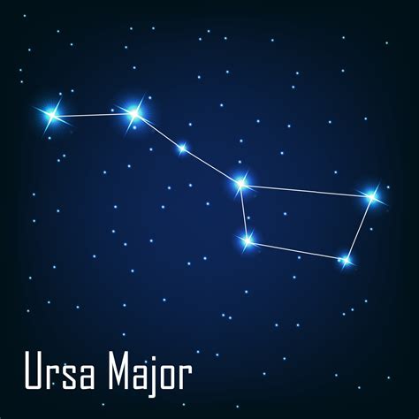 The constellation Ursa Major star in the night sky. 3392926 Vector Art ...