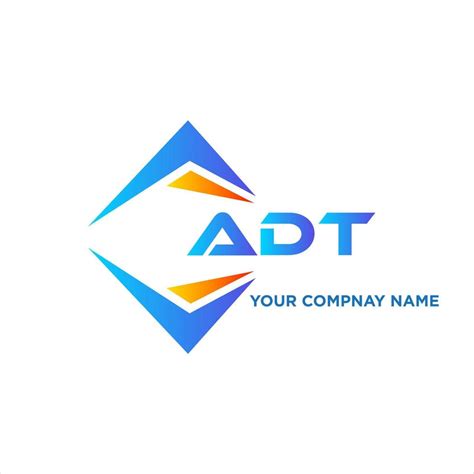 ADT abstract technology logo design on white background. ADT creative ...