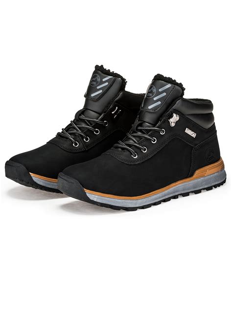 Buty męskie zimowe trapery T249 - czarne | MODONE wholesale - Clothing For Men