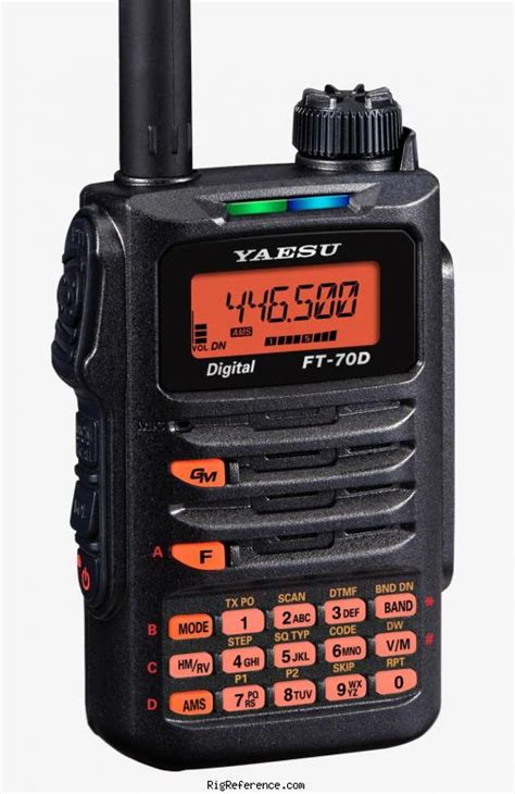 Yaesu FT-70D, Dual-band 5W Handheld Transceiver | RigReference.com