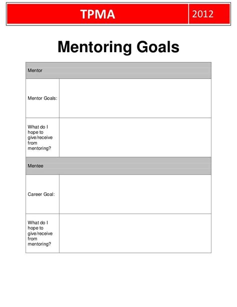 Mentoring goals (dec2012)