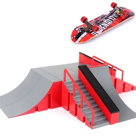 1pc Mini Skateboard Toy Skate Park For TechDeck Fingerboard Skateboard Ramps Fingerboard ...