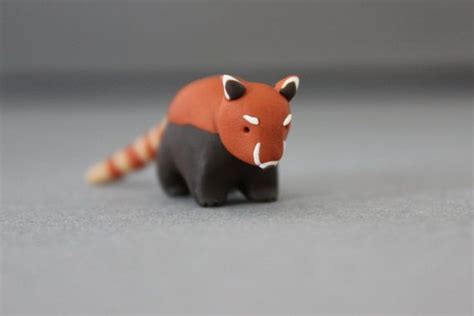 Red Panda Miniature Polymer Clay Animal Figurine Red Panda | Etsy UK | Polymer clay animals ...