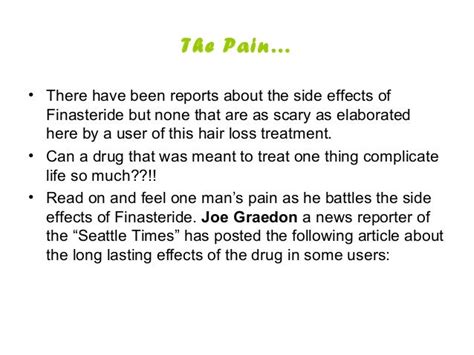 The worst side effects of finasteride Hair Loss Treatment