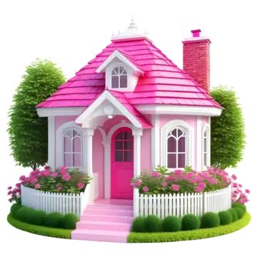Cute House Pink Color Design PNG Transparent Images Free Download | Vector Files | Pngtree