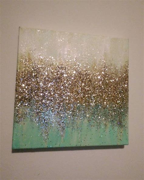 Handmade Abstract Glitter Painting Custom Modern Chic Home | Etsy ...