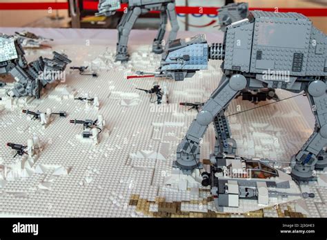 Star wars scene made with little lego bricks at a lego EXEBITION Stock Photo - Alamy