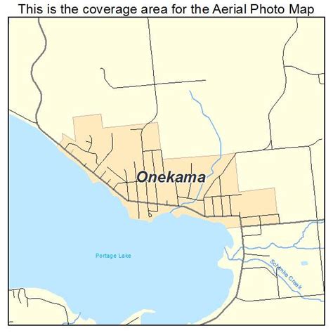 Aerial Photography Map of Onekama, MI Michigan